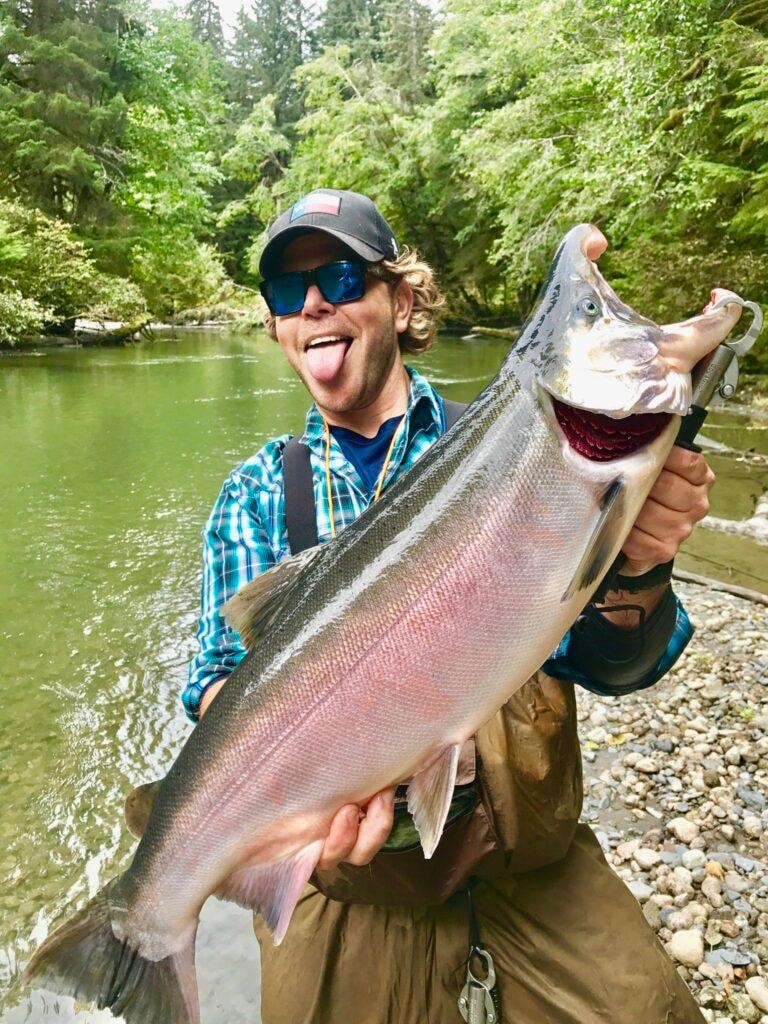 Captain Remo fishing in Alaska wilderness